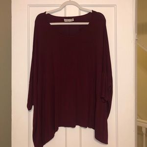3/4 Sleeve Maroon Piko Shirt